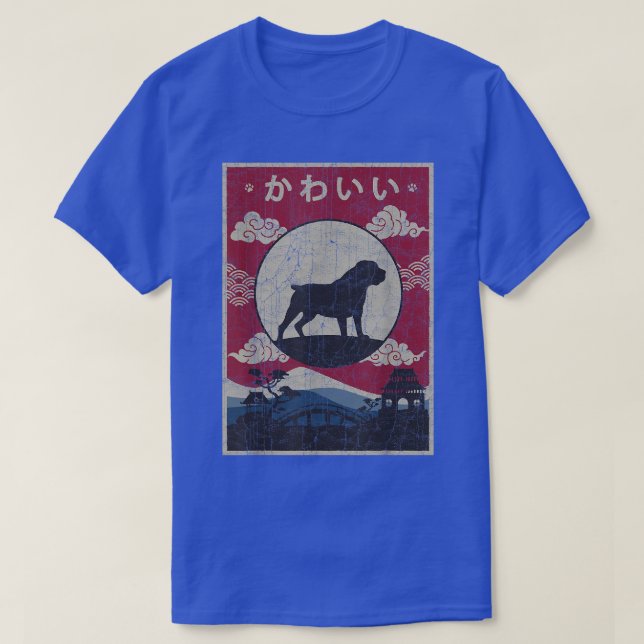 Boerboel Japanese Design Kawaii Dog Mom Dad  T-Shirt (Design Front)