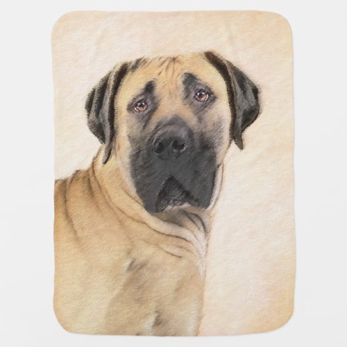 Boerboel Painting _ Cute Original Dog Art Baby Blanket
