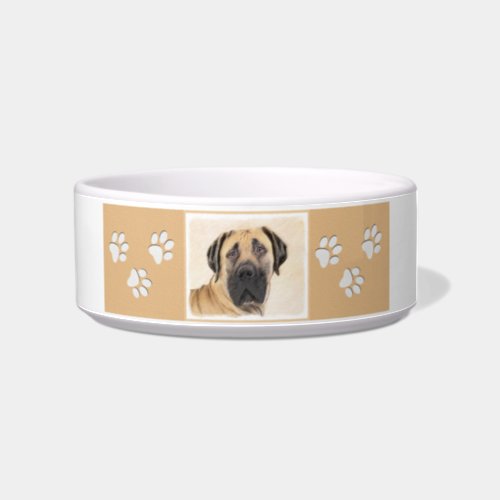 Boerboel Painting _ Cute Original Dog Art Bowl