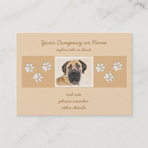 Boerboel Painting _ Cute Original Dog Art Business Card