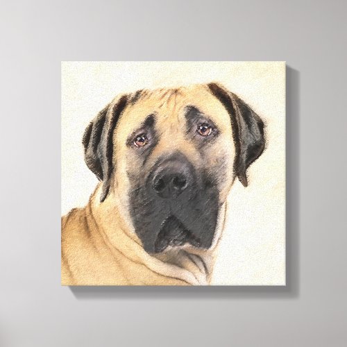 Boerboel Painting _ Cute Original Dog Art Canvas Print