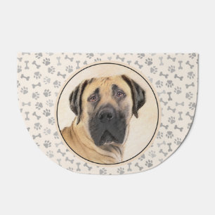 Boerboel Painting - Cute Original Dog Art Doormat