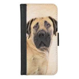 Boerboel Painting - Cute Original Dog Art iPhone 8/7 Wallet Case