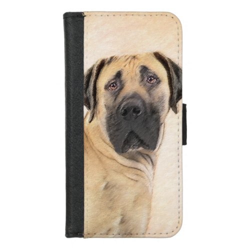 Boerboel Painting _ Cute Original Dog Art iPhone 87 Wallet Case