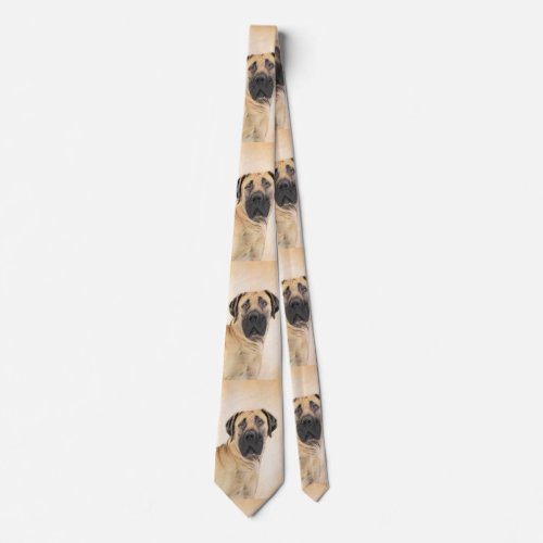 Boerboel Painting _ Cute Original Dog Art Neck Tie