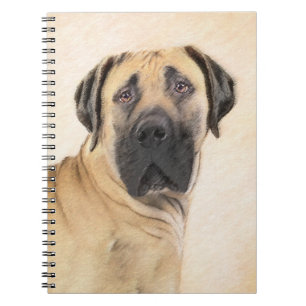 Boerboel Painting - Cute Original Dog Art Notebook