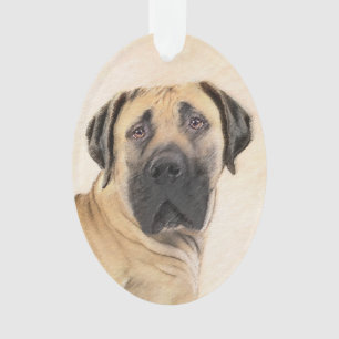 Boerboel Painting - Cute Original Dog Art Ornament
