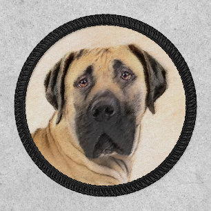 Boerboel Painting - Cute Original Dog Art Patch