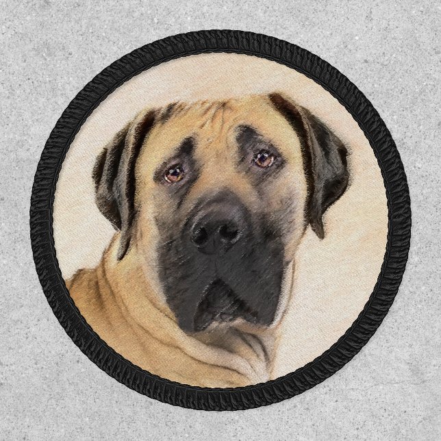 Boerboel Painting - Cute Original Dog Art Patch (Front)