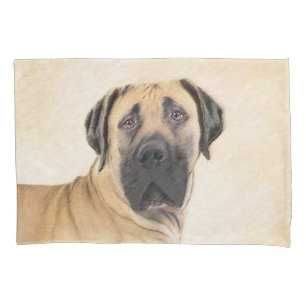 Boerboel Painting - Cute Original Dog Art Pillow Case