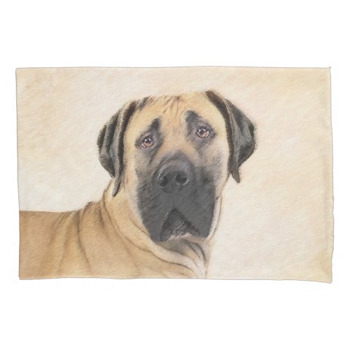 Boerboel Painting _ Cute Original Dog Art Pillow Case