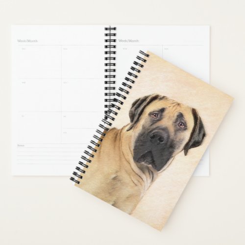 Boerboel Painting _ Cute Original Dog Art Planner