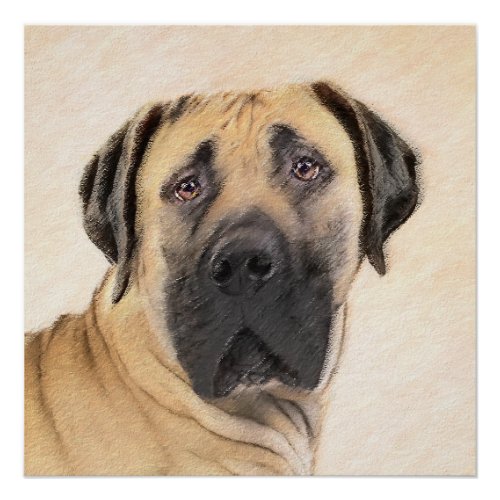 Boerboel Painting _ Cute Original Dog Art Poster