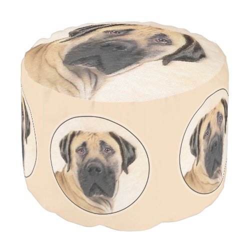 Boerboel Painting _ Cute Original Dog Art Pouf