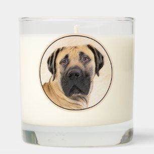 Boerboel Painting - Cute Original Dog Art Scented Candle