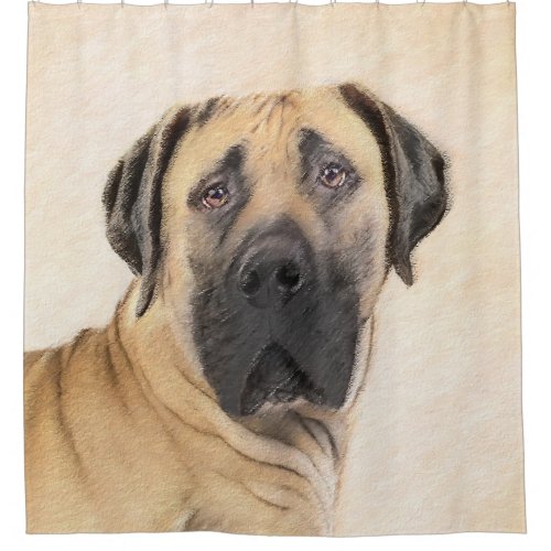 Boerboel Painting _ Cute Original Dog Art Shower Curtain
