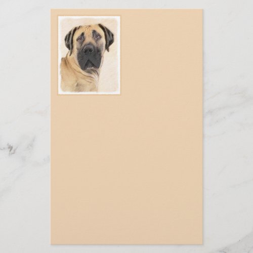 Boerboel Painting _ Cute Original Dog Art Stationery