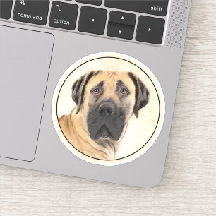 Boerboel Painting - Cute Original Dog Art Sticker