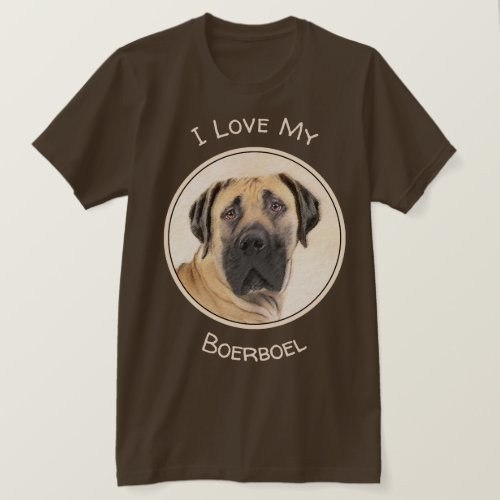 Boerboel Painting _ Cute Original Dog Art T_Shirt