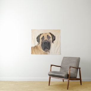 Boerboel Painting - Cute Original Dog Art Tapestry