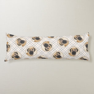 Boerboel Painting Fawn Red Mastiff Pet Dog Art Body Pillow