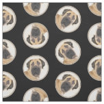 Boerboel Painting Fawn Red Mastiff Pet Dog Art Fabric