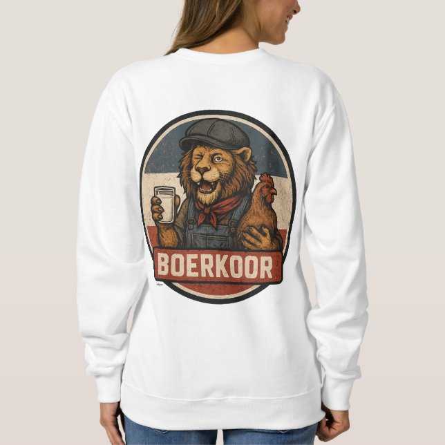 Boeren Trui – Boerkoor, Humor en Boerenhart Sweatshirt (Back)