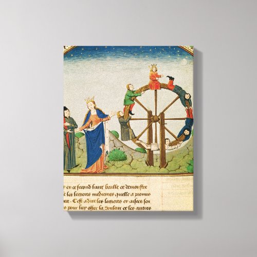 Boethius with the Wheel of Fortune Canvas Print