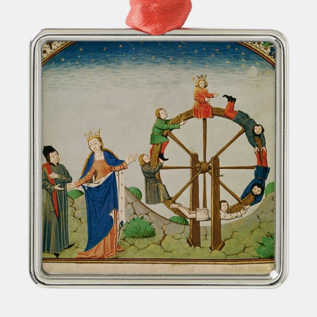 Boethius with the Wheel of Fortune Metal Ornament (Front)