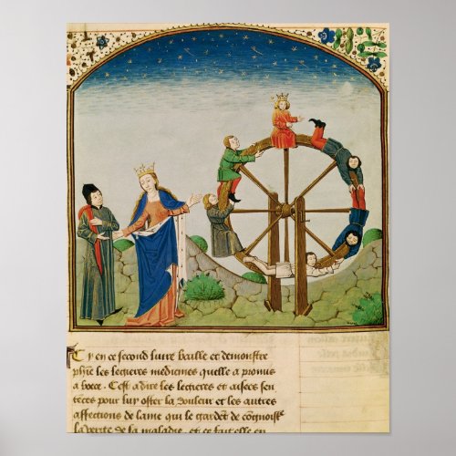 Boethius with the Wheel of Fortune Poster