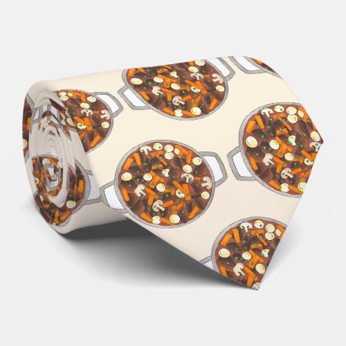 Boeuf Bourguignon Beef Burgundy Stew French Food Neck Tie