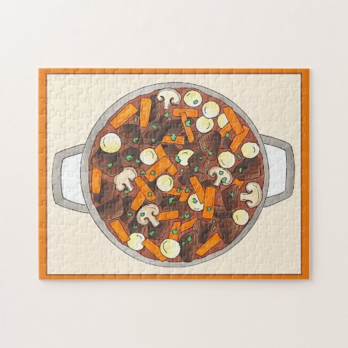 Boeuf Bourguignon Beef Stew Dinner Party Potluck Jigsaw Puzzle