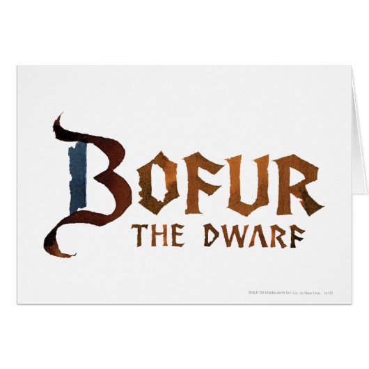 Bofur Name Cards (Front Horizontal)