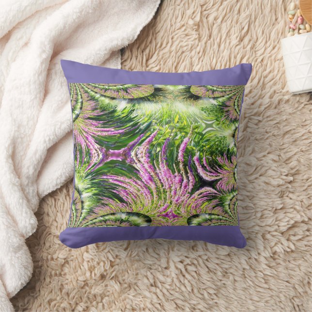 Bog Landscape Fractal Kitchen Towel Throw Pillow (Blanket)