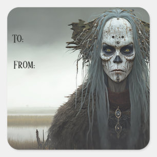 Bog Witch - Liches and Ghouls Square Sticker