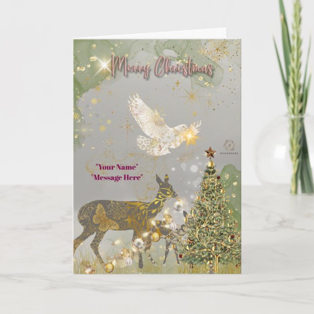 Boganhues Luxury print christmas theme Card (Front)