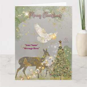 “Boganhues Luxury Print with Reindeer" Card