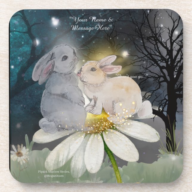 Boganhues "Pipa & Marlow" print  Beverage Coaster (Front)