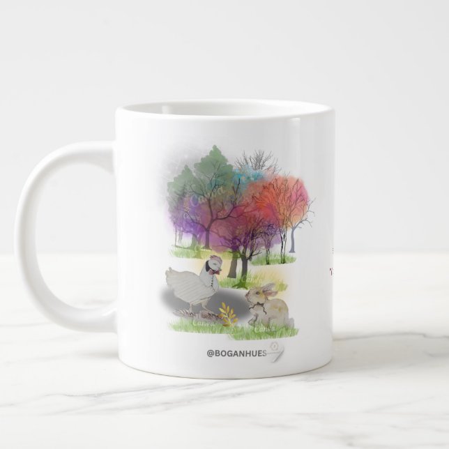Boganhues Pipa & Marlow Print Giant Coffee Mug (Left)