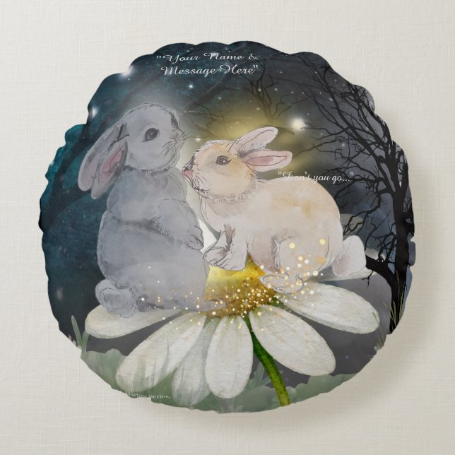 Boganhues "Pipa & Marlow" print  Round Pillow (Front)