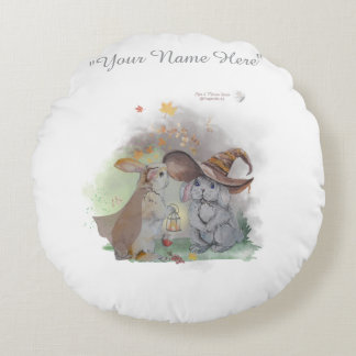 Boganhues "Pipa & Marlow" series print Round Pillow