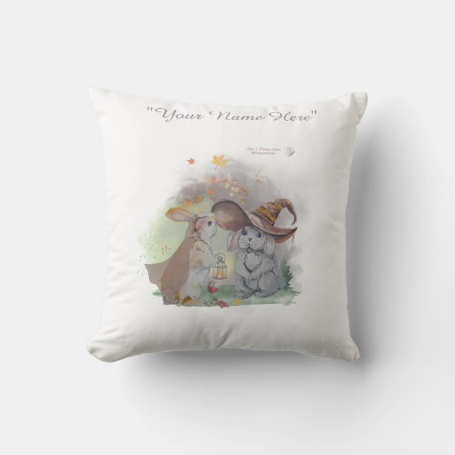 Boganhues "Pipa & Marlow" series print Throw Pillow (Front)