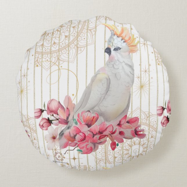 Boganhues premium style print  round pillow (Back)