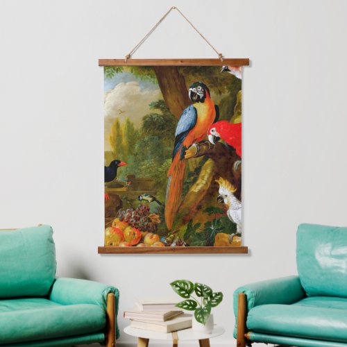 Bogdani Jakob Two Macaws a Cockatoo   Hanging Tapestry