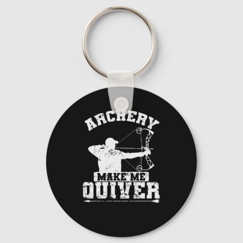 Bogenschieen Make Me Quiver Bogen und Pfeil Keychain