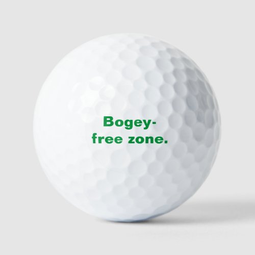 Bogey_free zone custom golf ball 