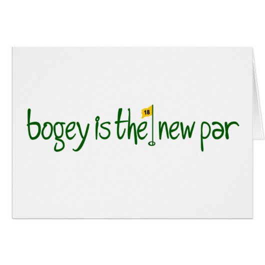 Bogey Is The New Par Cards (Front Horizontal)