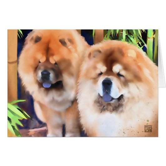 BOGIE & SPOOKY heARTdog chow Cards (Front Horizontal)