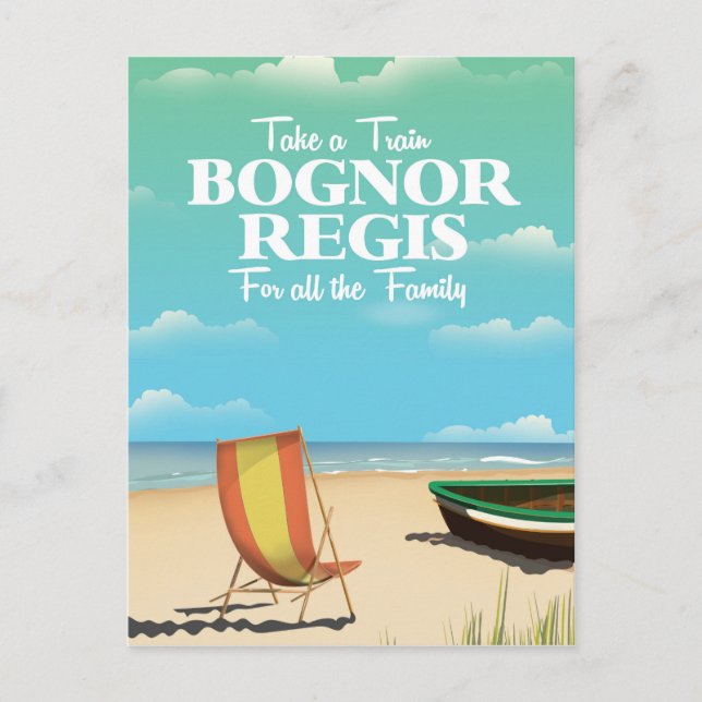 Bognor Regis vintage travel poster Postcard (Front)
