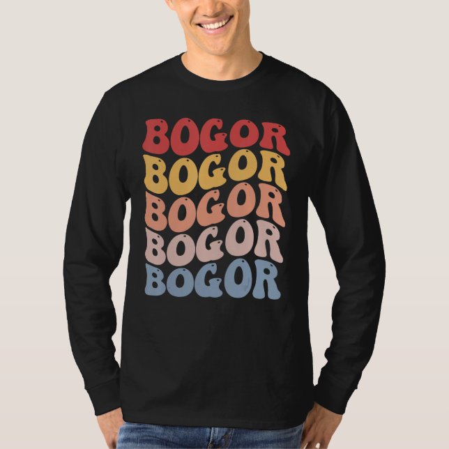 Bogor City Groovy Retro T-Shirt (Front)